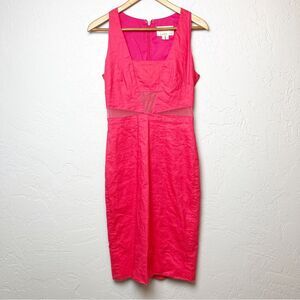 Nicole Miller Artelier hot pink pencil dress 6